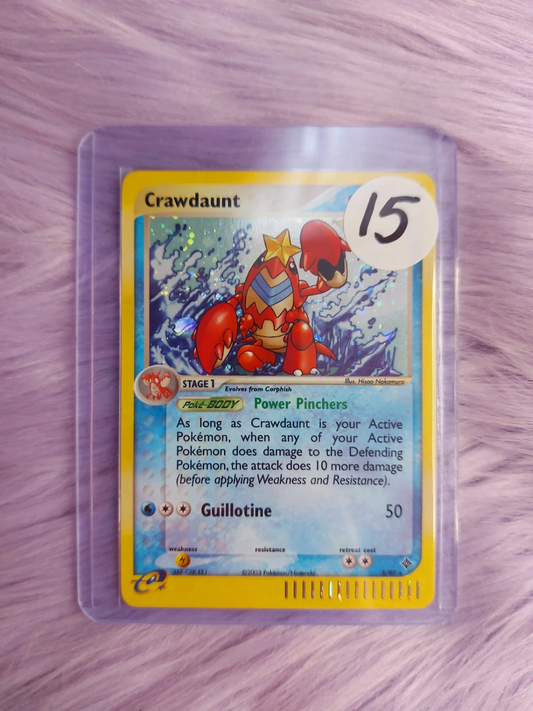 Crawdaunt - 3/97 - Holo Rare Ex Dragon Pokemon TCG