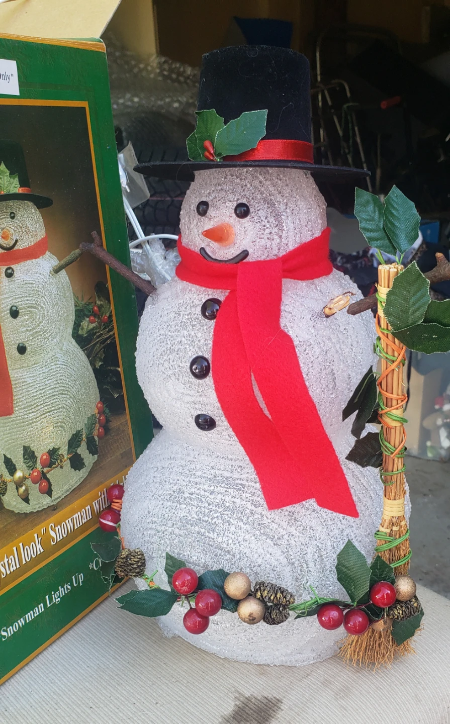 Gemmy Industries Crystal Look Lighted Snowman