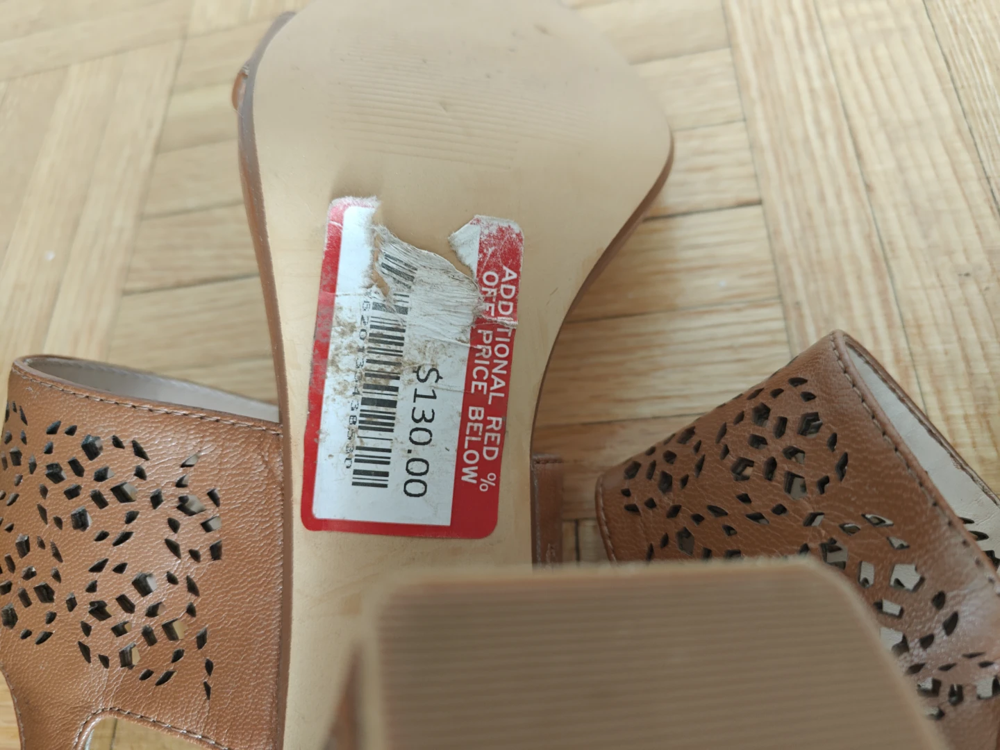 Town Shoes brown block heel sandals - photo 4