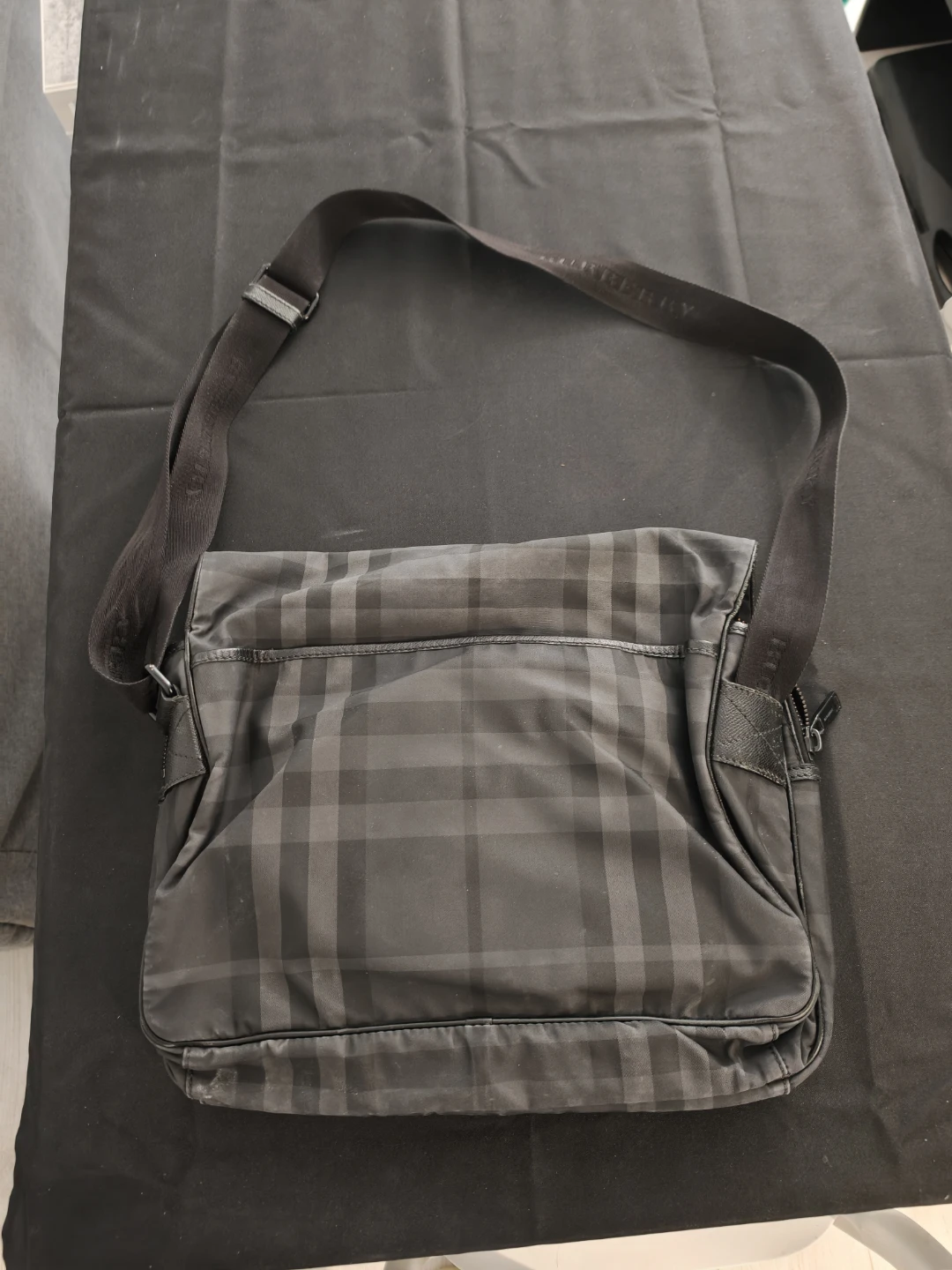Burberry Smoked Check Messenger Bag