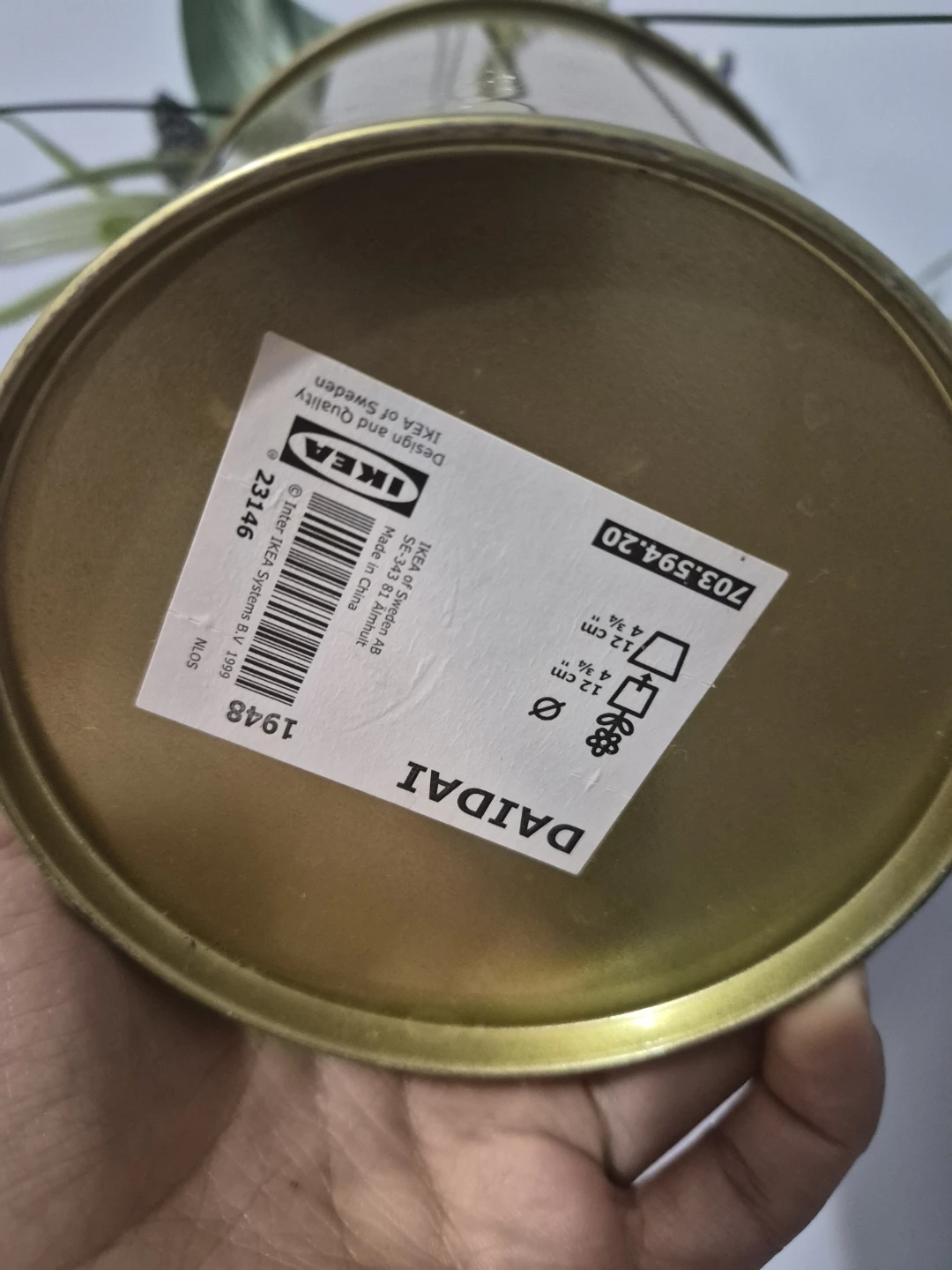 Brass IKEA Planter with Artificial Floral Bouquet - photo 5