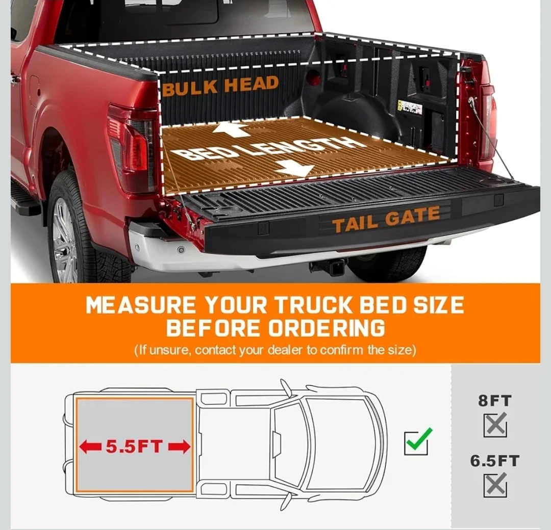 Soft Roll-Up Tonneau Cover 5.5ft Tundra - photo 4