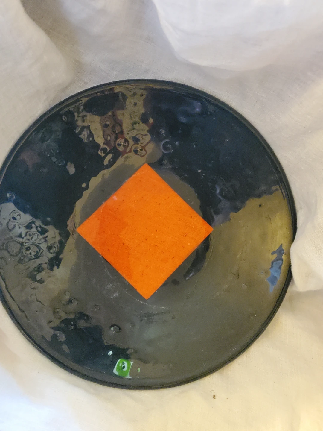 Black and Orange Decorative Round Plate🏈