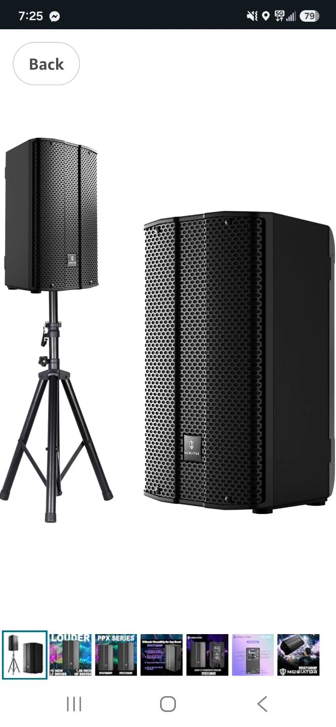 MOBIATOR SPEAKERS 10" LOUD TRIPOD INCLUDED