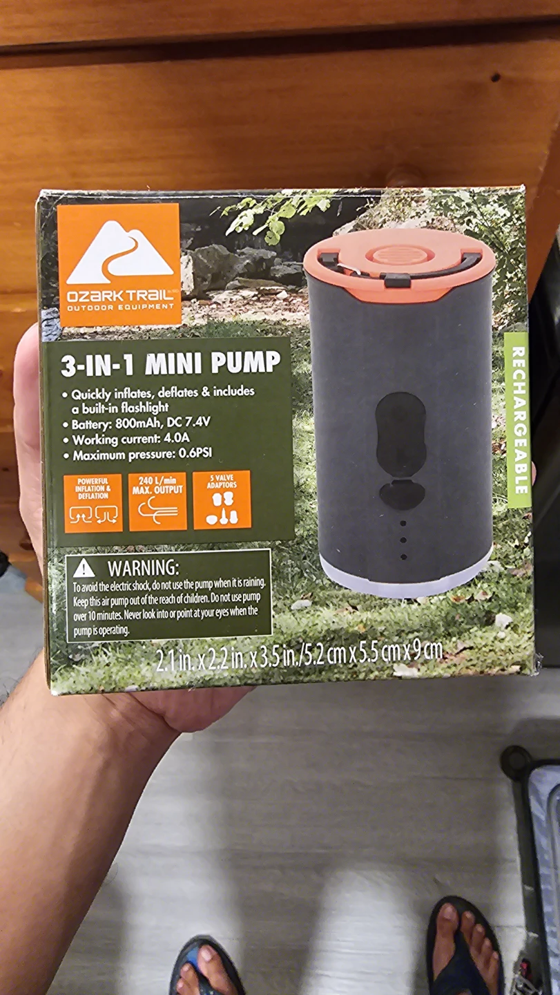 Ozark Trail 3-in-1 Mini Pump with Flashlight
