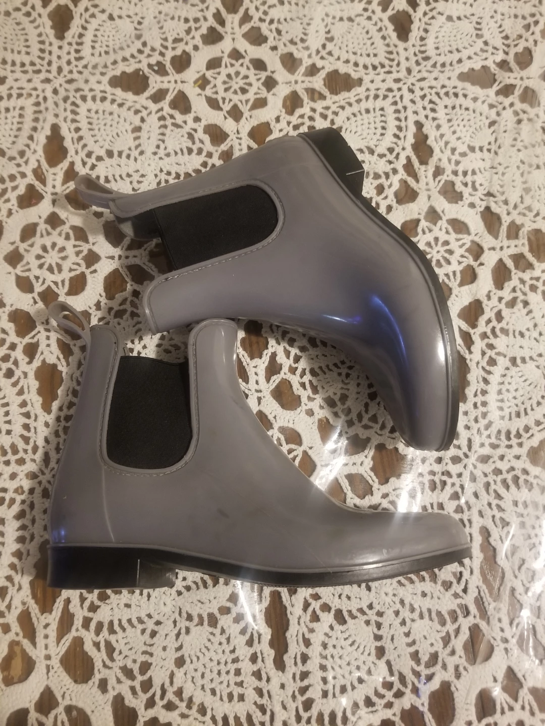 London Fog Grey Rain Boots Size 7 - photo 2