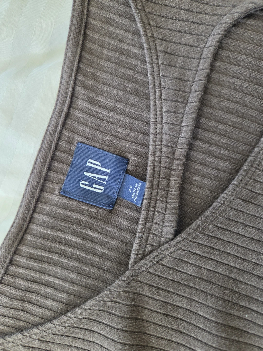 Gap ribbed long sleeve choco brown dress - photo 2