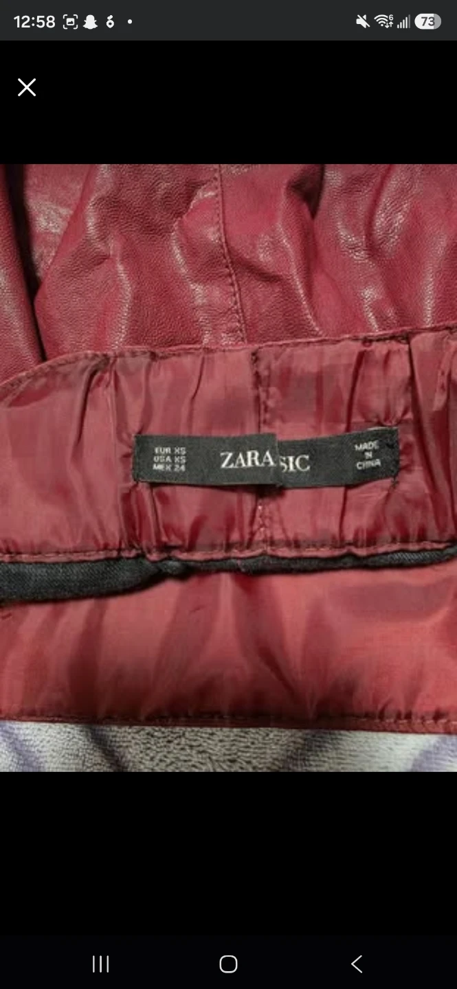 Zara Faux Leather Skirt  $40 - photo 3