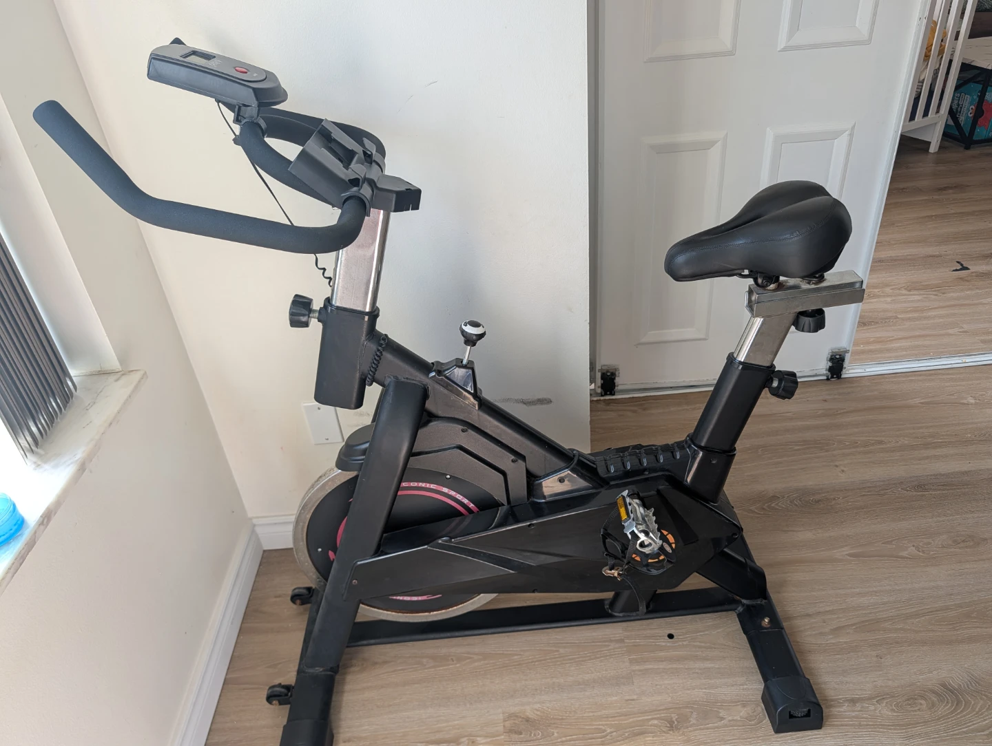 ALTRAX Exercise Bike - 30 lb Flywheel - Black/Red