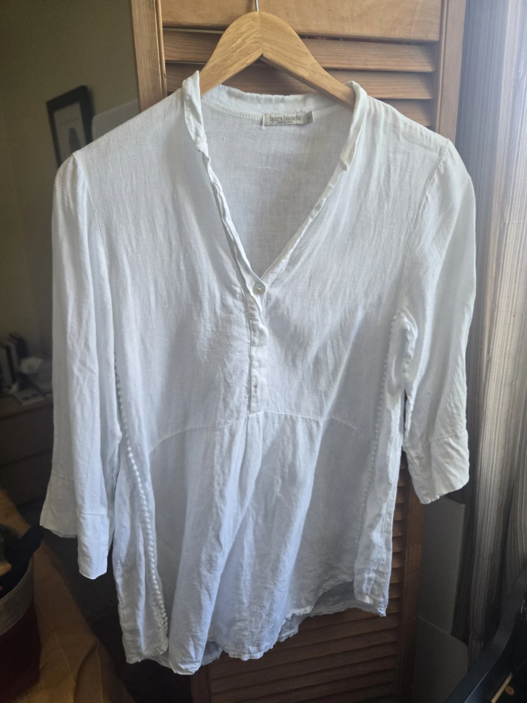 White Linen Top