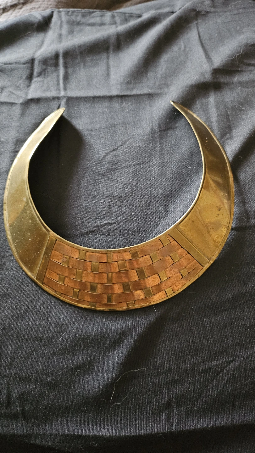 Vintage Brass and Copper Collar Necklace