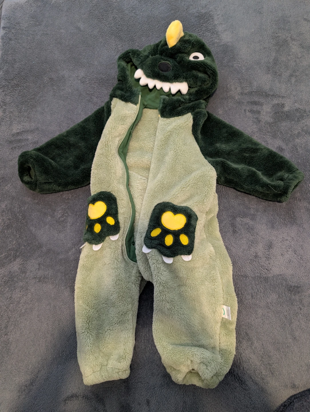TONWHAR Green Dinosaur Romper Jumpsuit 12-18 Months