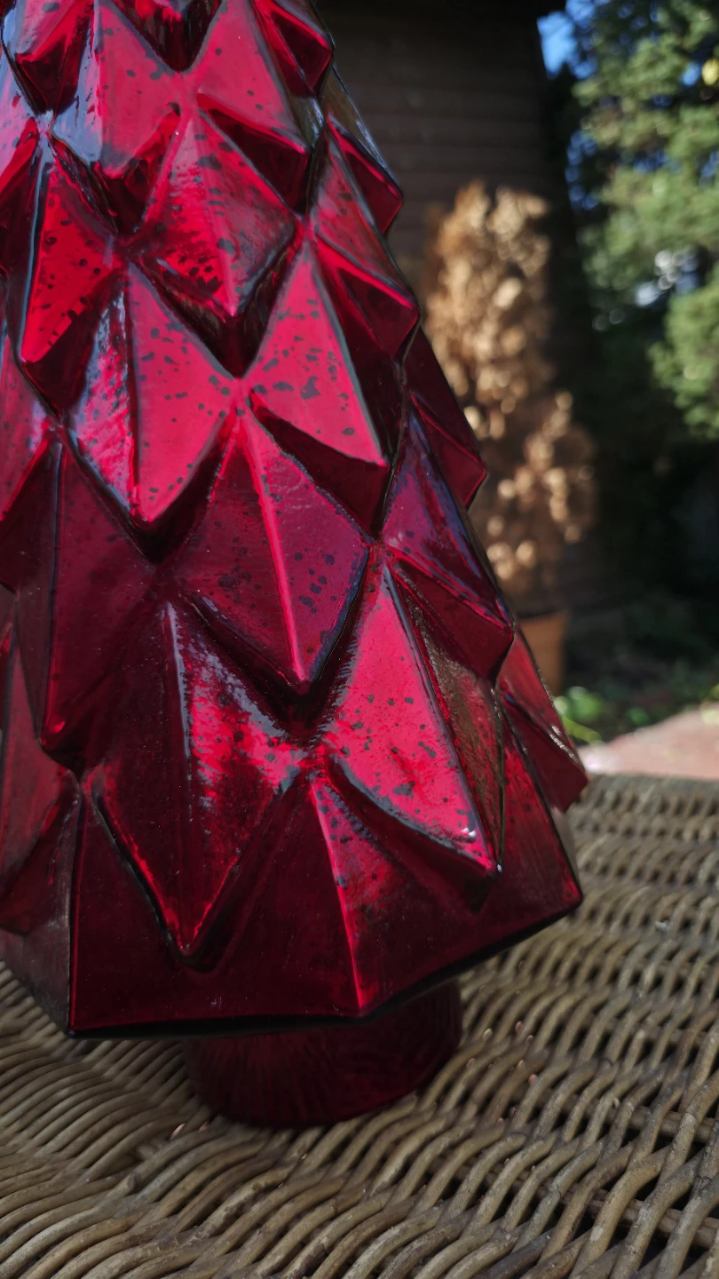 Red Decorative Glass Tree - photo 3