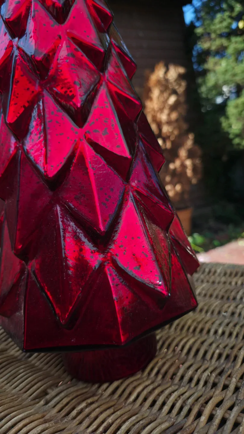 Red Decorative Glass Tree - photo 3