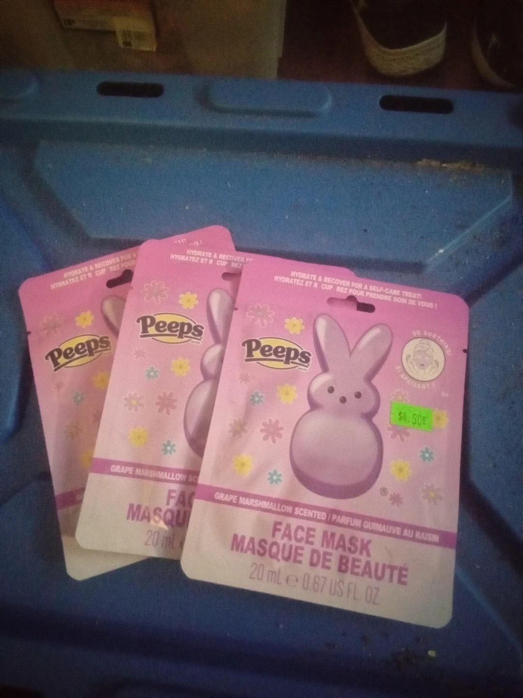 Peeps Grape Marshmallow Face Masks