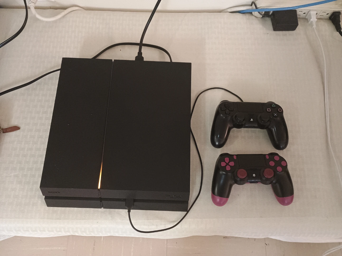 PlayStation 4 with 2 controllers and all wires included