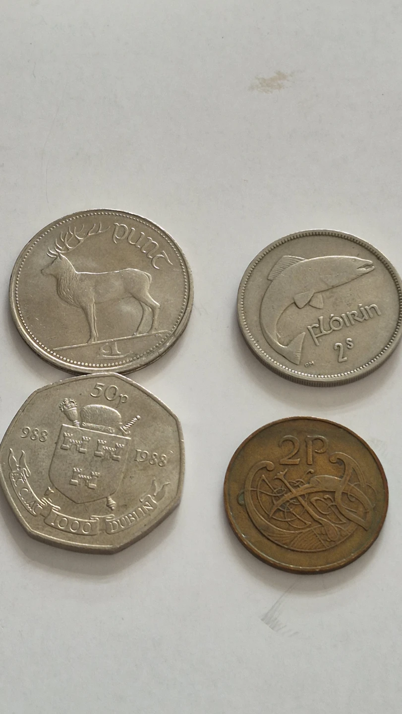 Set of four vintage Irish coins - photo 2