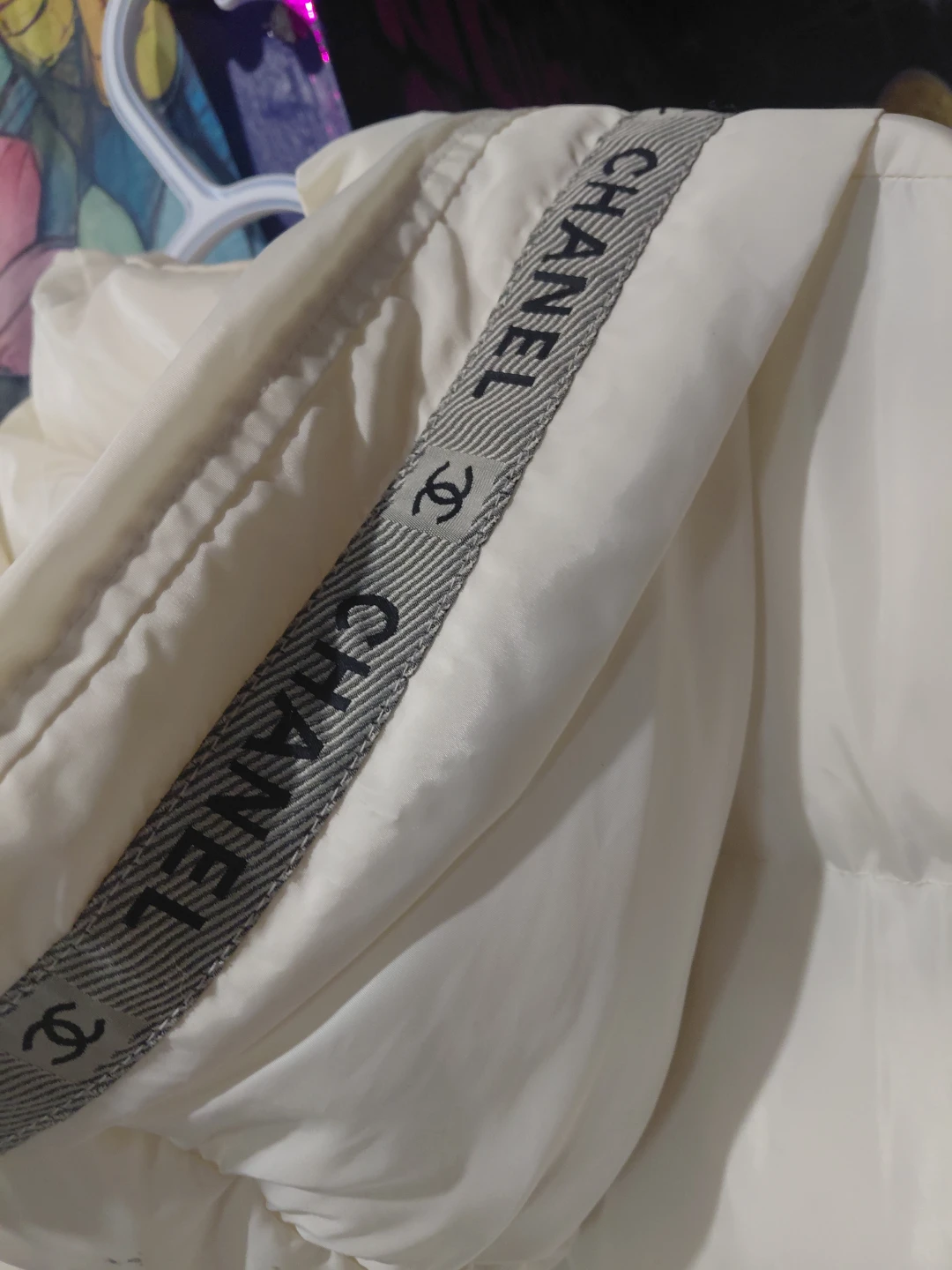 White Puffer Jacket with Branding XL - photo 5