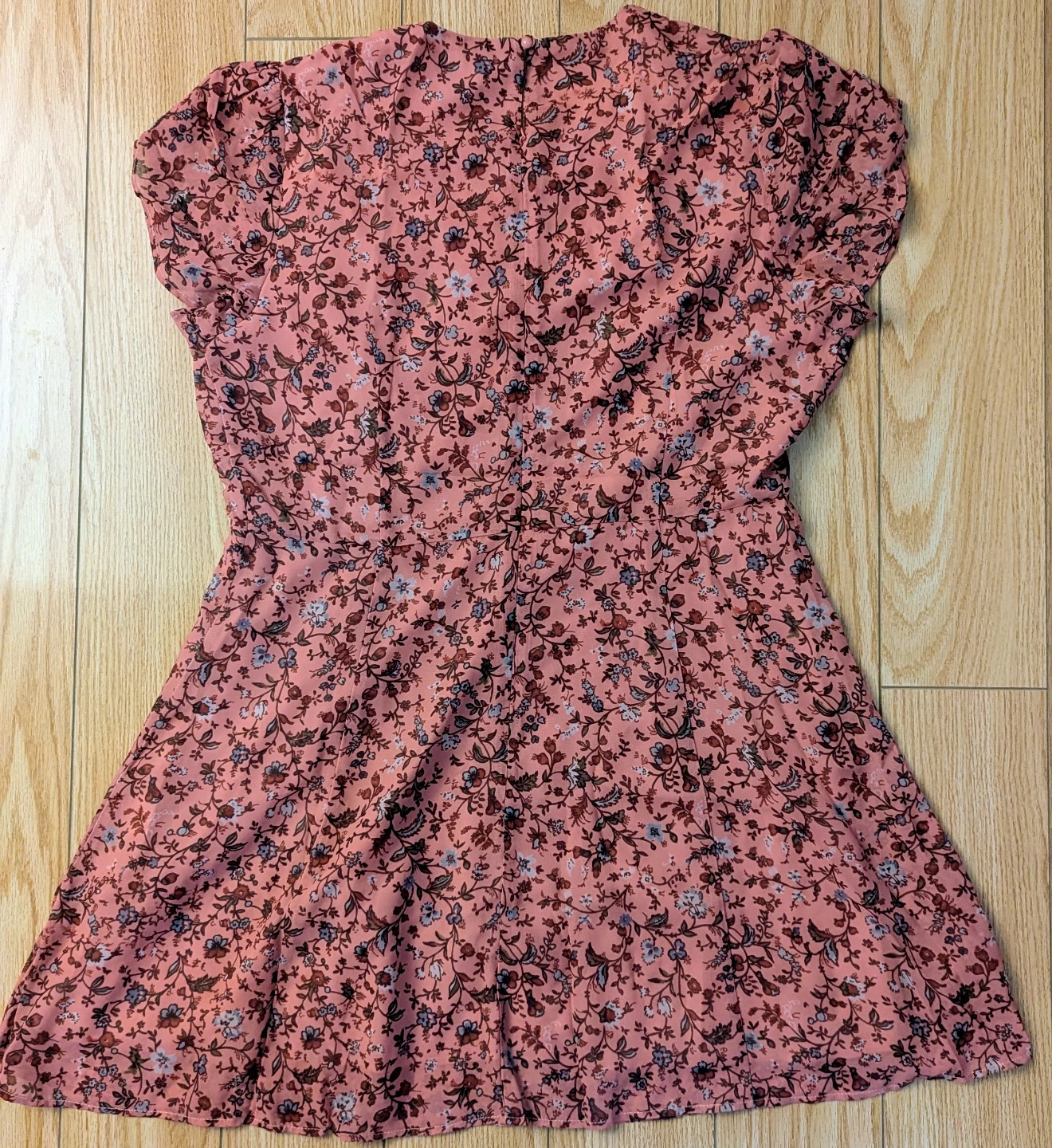 Pink Floral Ruffle Chiffon Mini Dress - photo 3