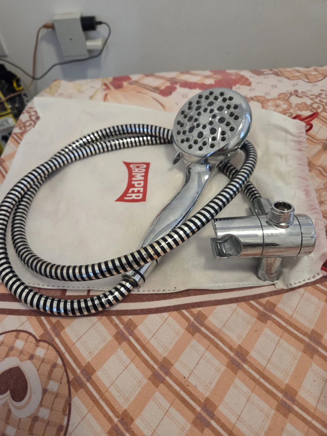 Chrome Shower Head with Hose and Holder - photo 4
