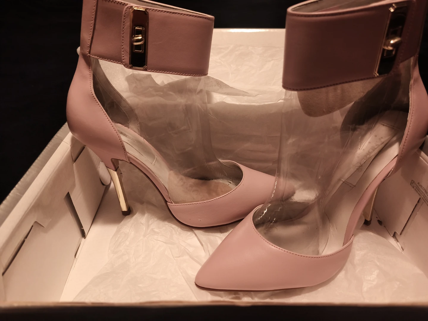 Andrea Pink Ankle Strap Stiletto Heels
