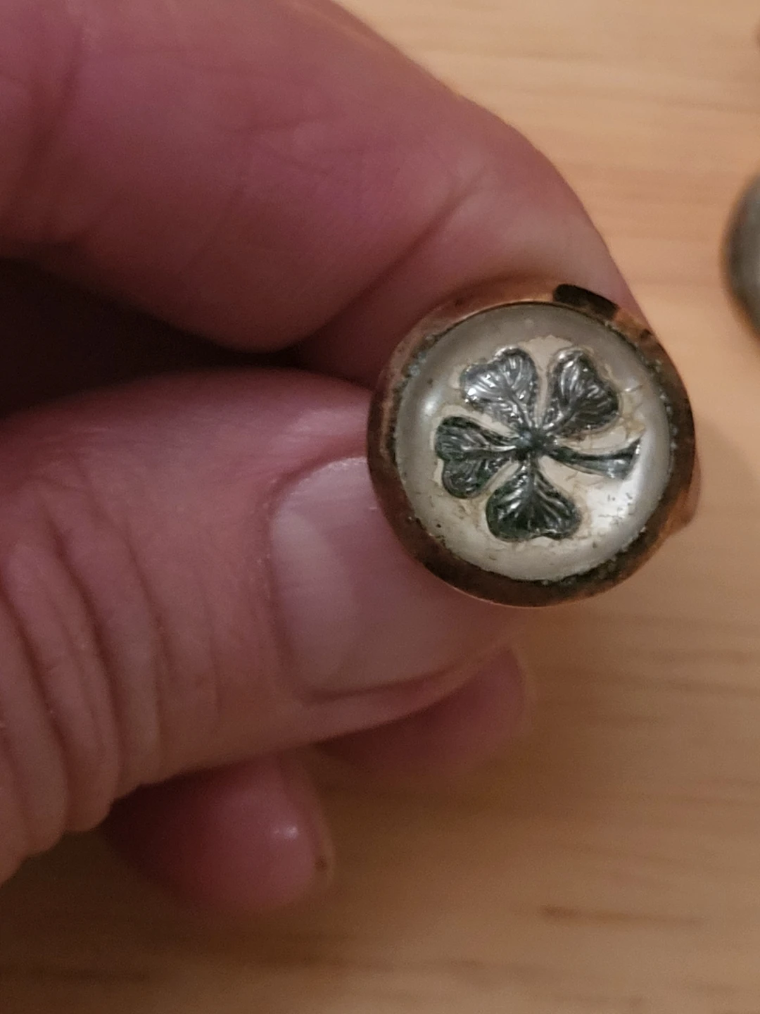 Four-leaf clover cufflinks - photo 2