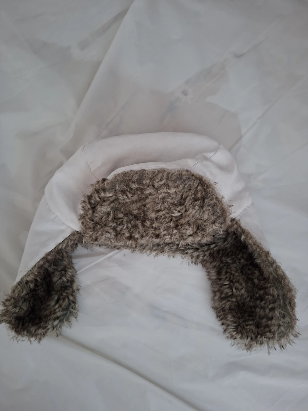 White Faux Fur Ushanka Hat