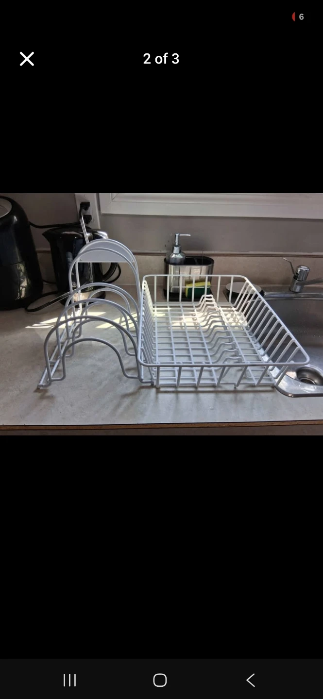 White Wire Dish Drying Rack