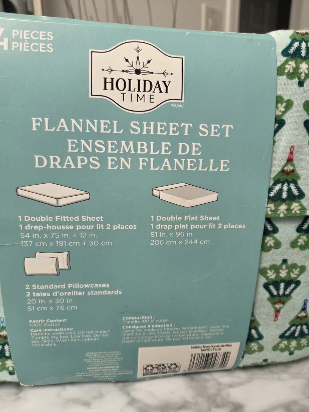 Holiday Time Double Flannel Sheet Set - photo 3