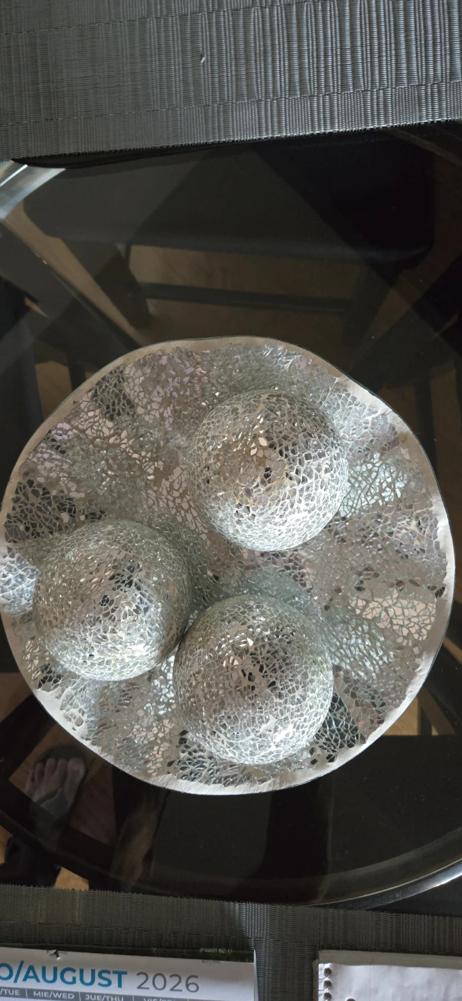 Decorative Mosaic Orb Set with Dish