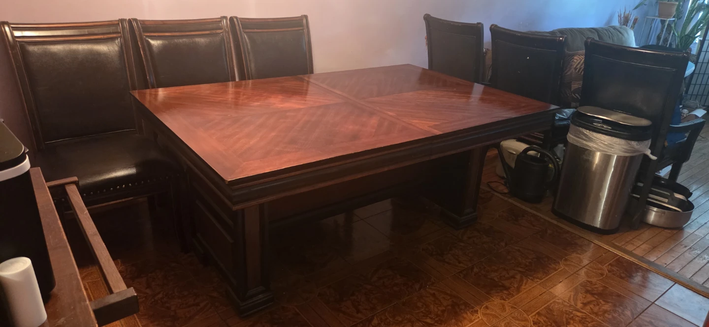 Dark Wood Dining Table with 6 dining chairs - photo 5