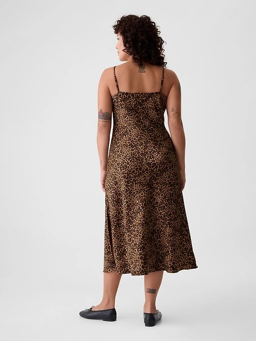 Gap Leopard Satin Midi Dress - photo 2