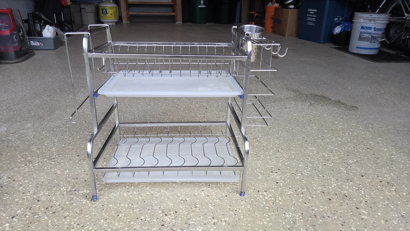 Two-Tier Stainless Steel Dish Drying Rack - photo 2