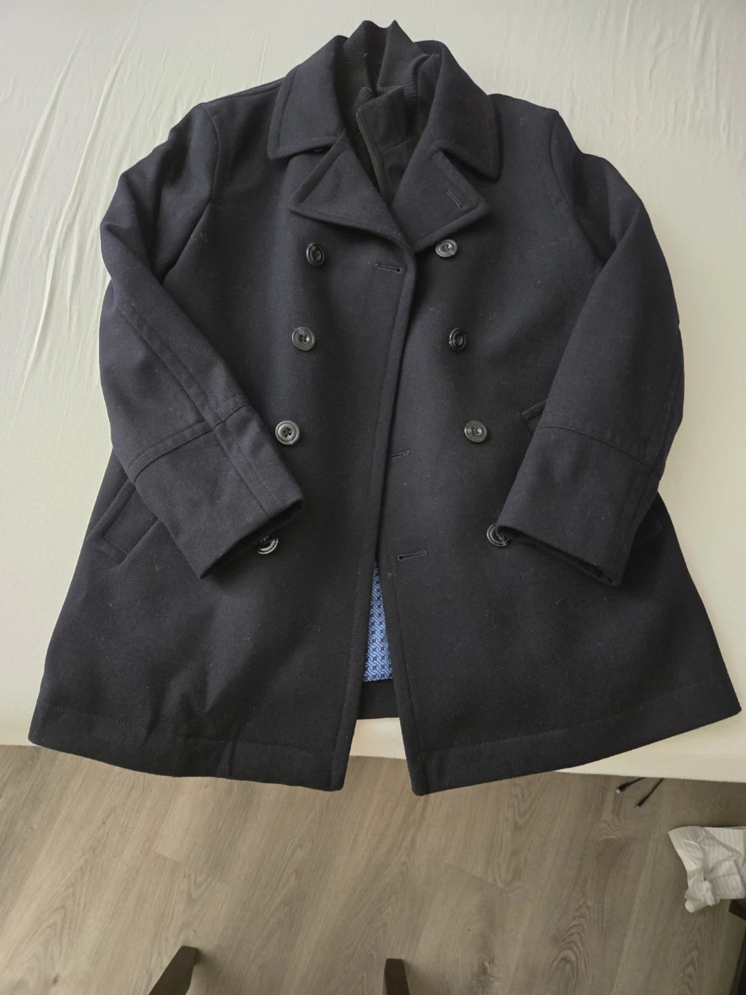 Black Double-Breasted Pea Coat - photo 3