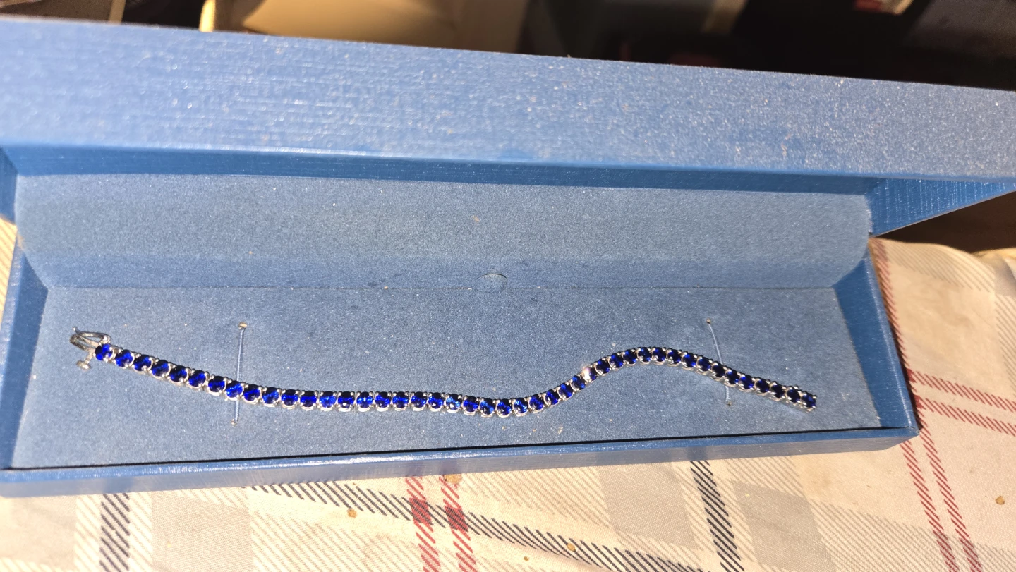Peoples Blue Stone Tennis Bracelet