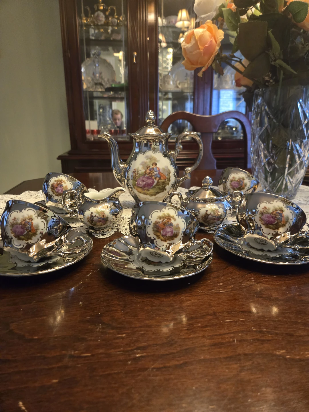 Vintage L. Parbus Rococo Style Tea Set