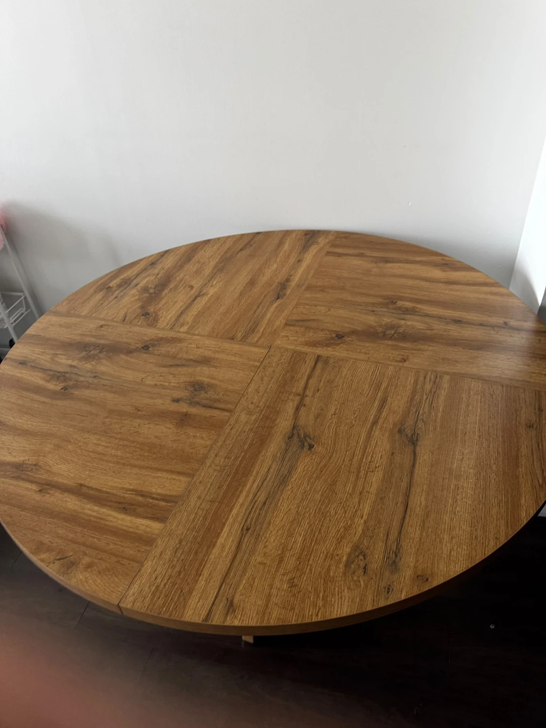 Round Wood Grain Dining Table - photo 2