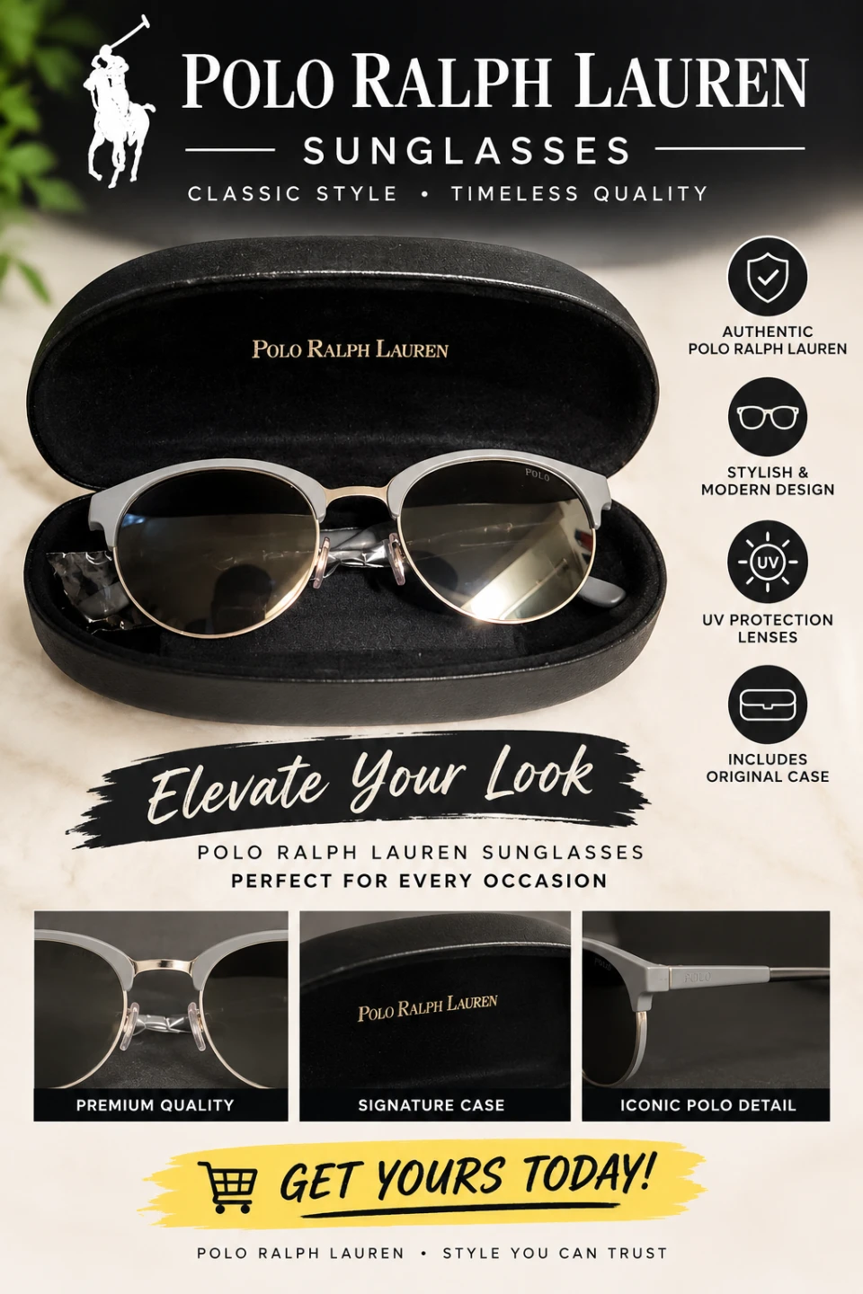 polo glasses gray ralph lauren