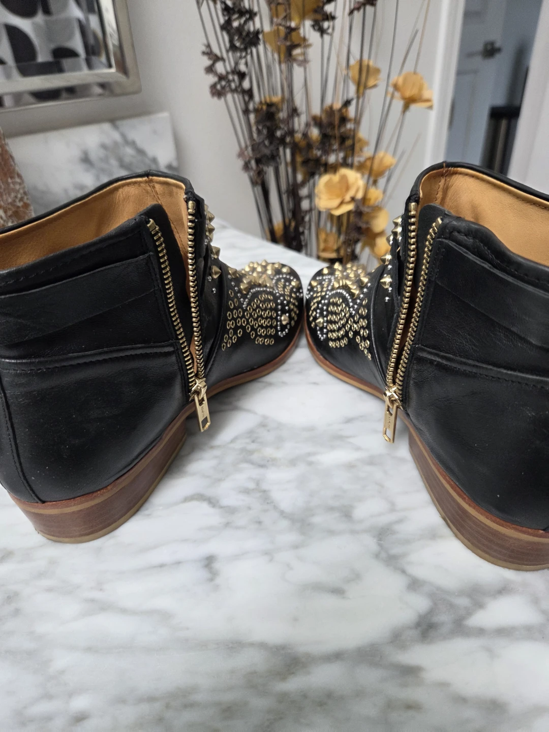 Zara Woman Studded Ankle Boots Size 36 - photo 3