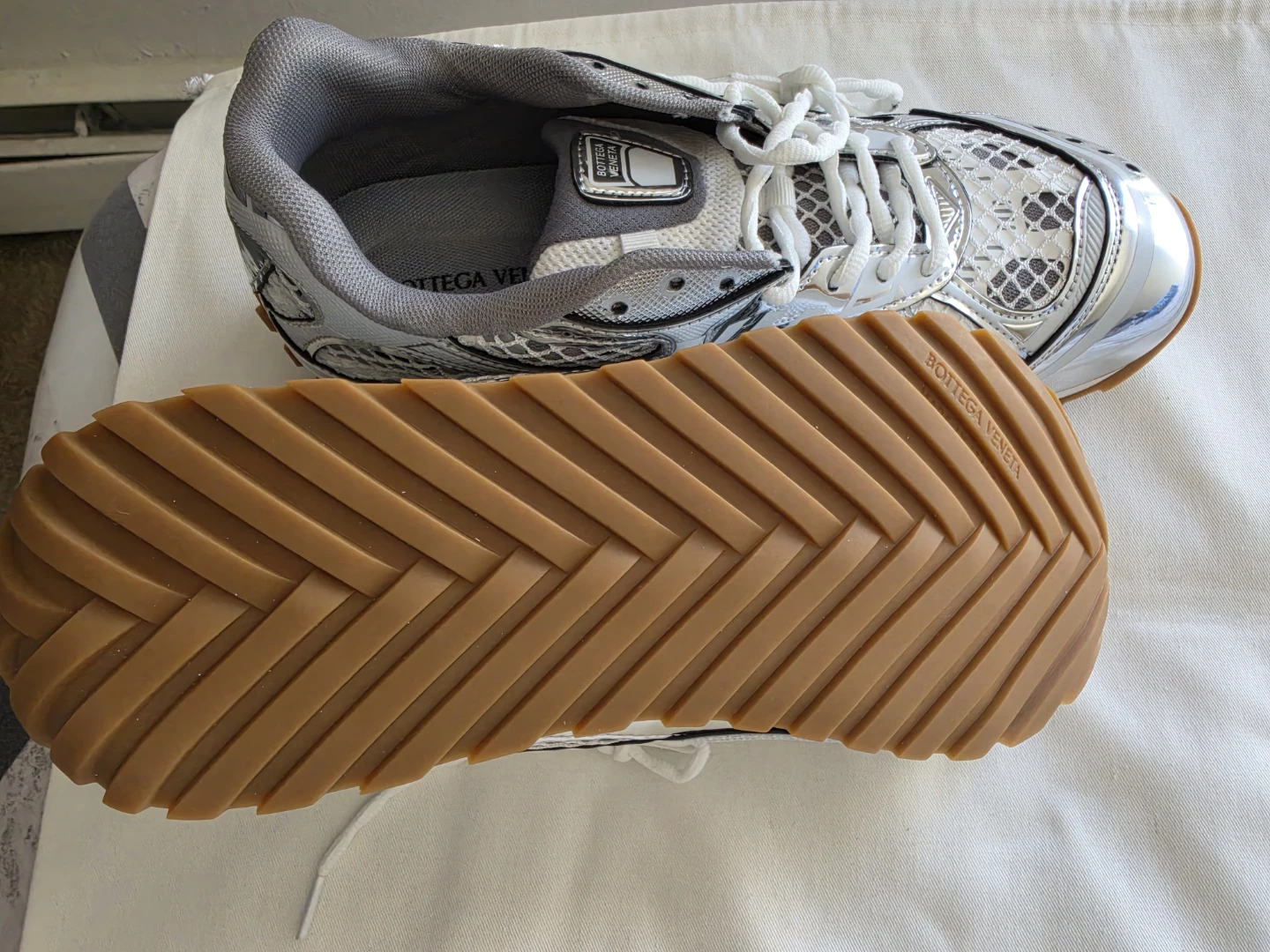 Bottega Veneta Orbit Sneakers White, Size10/ 11 US (44 EU) - photo 5