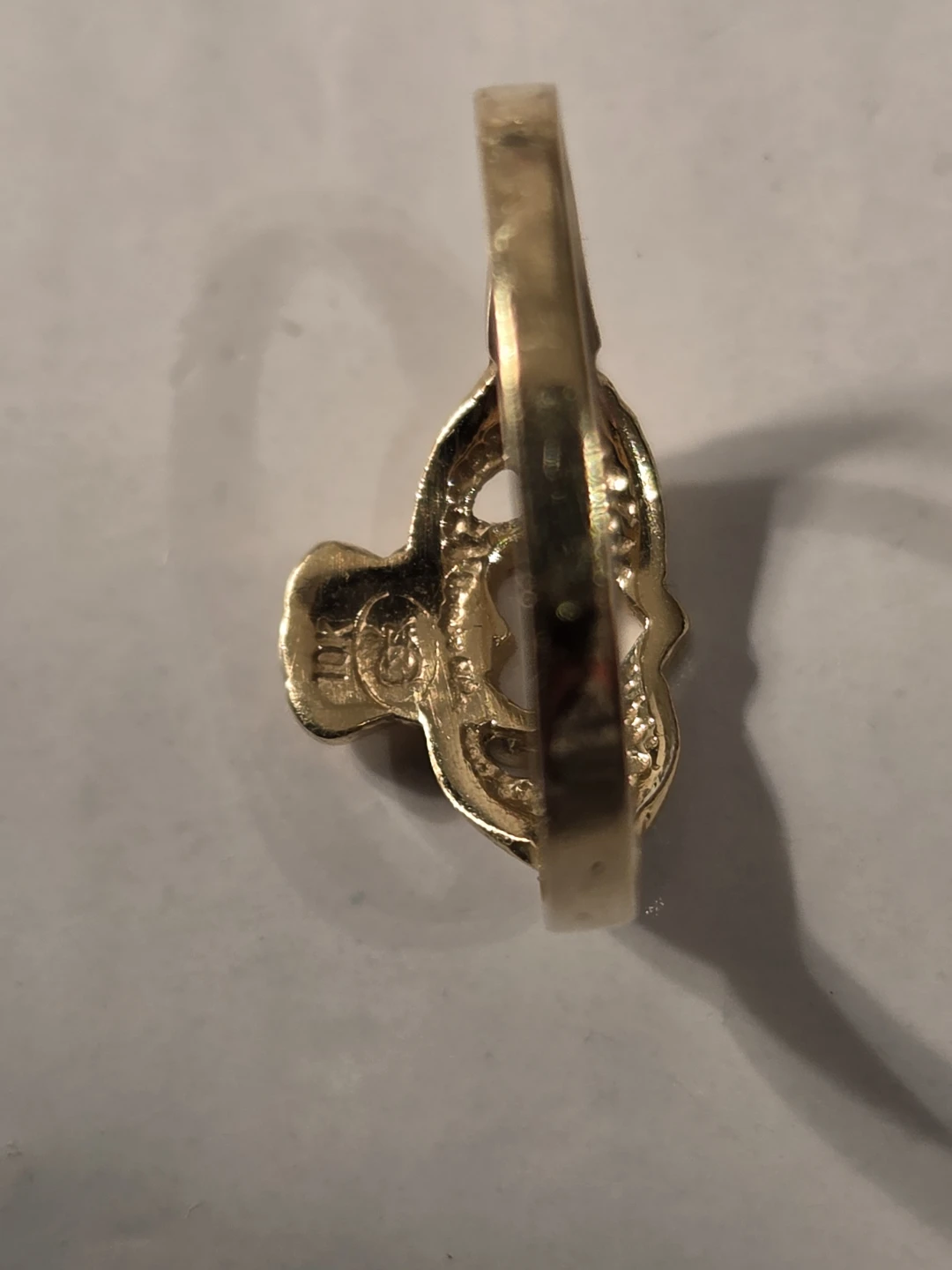 10k solid gold ring and earings gold filled - photo 5