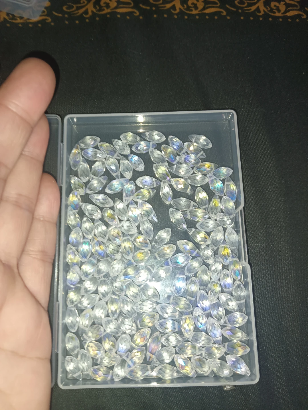 Clear Aurora Borealis Glass Crystal Beads 140 ct - photo 2