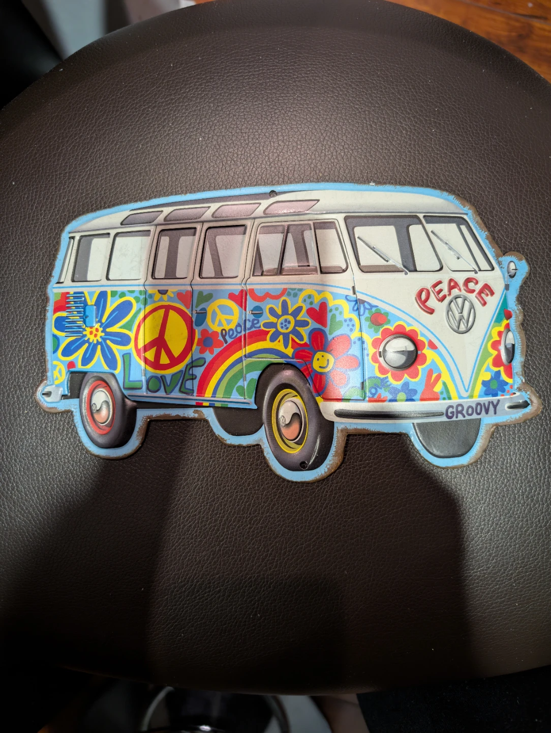Volkswagen VW Bus 1960  Metal Sign Hippie Peace Beetle