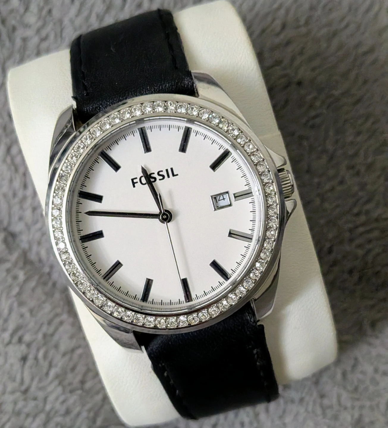 Fossil Women's Watch with Crystal Bezel - White Dial - photo 2