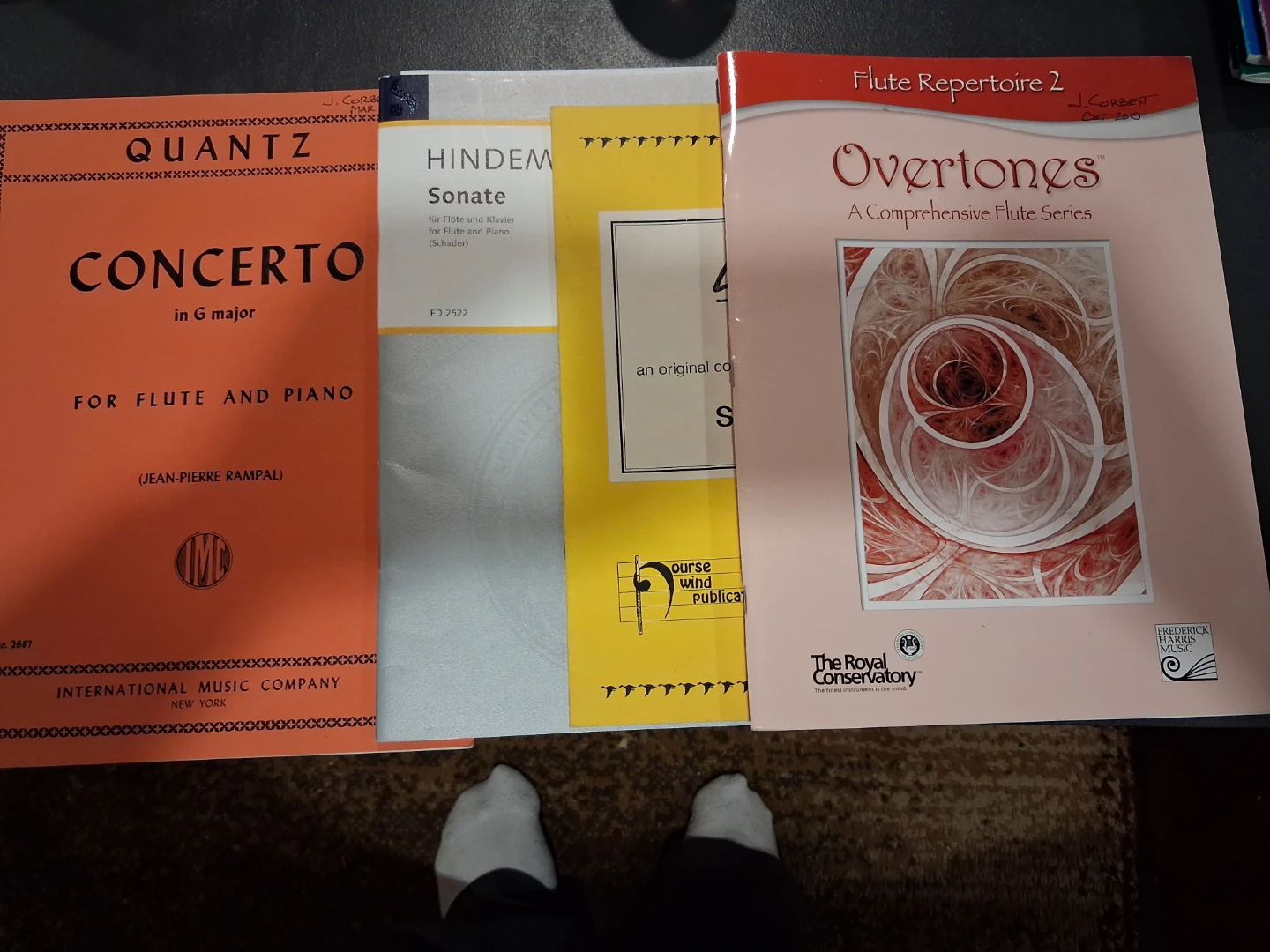 4 Classical Flute Sheet Music Books