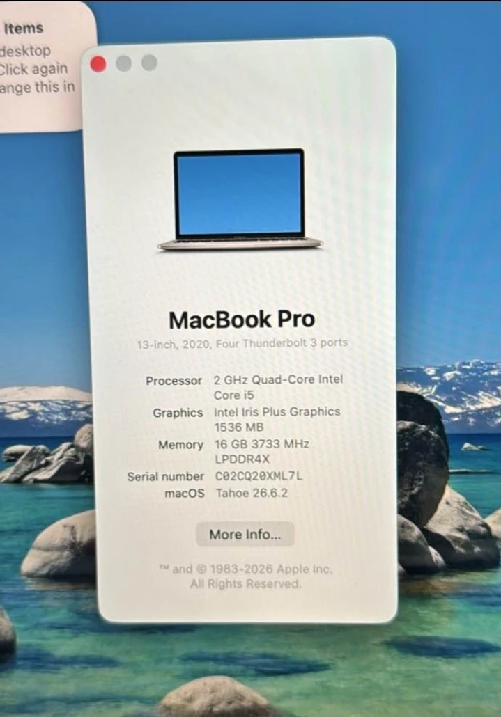Macbook pro 2020 16gb ram 500ssd - photo 5