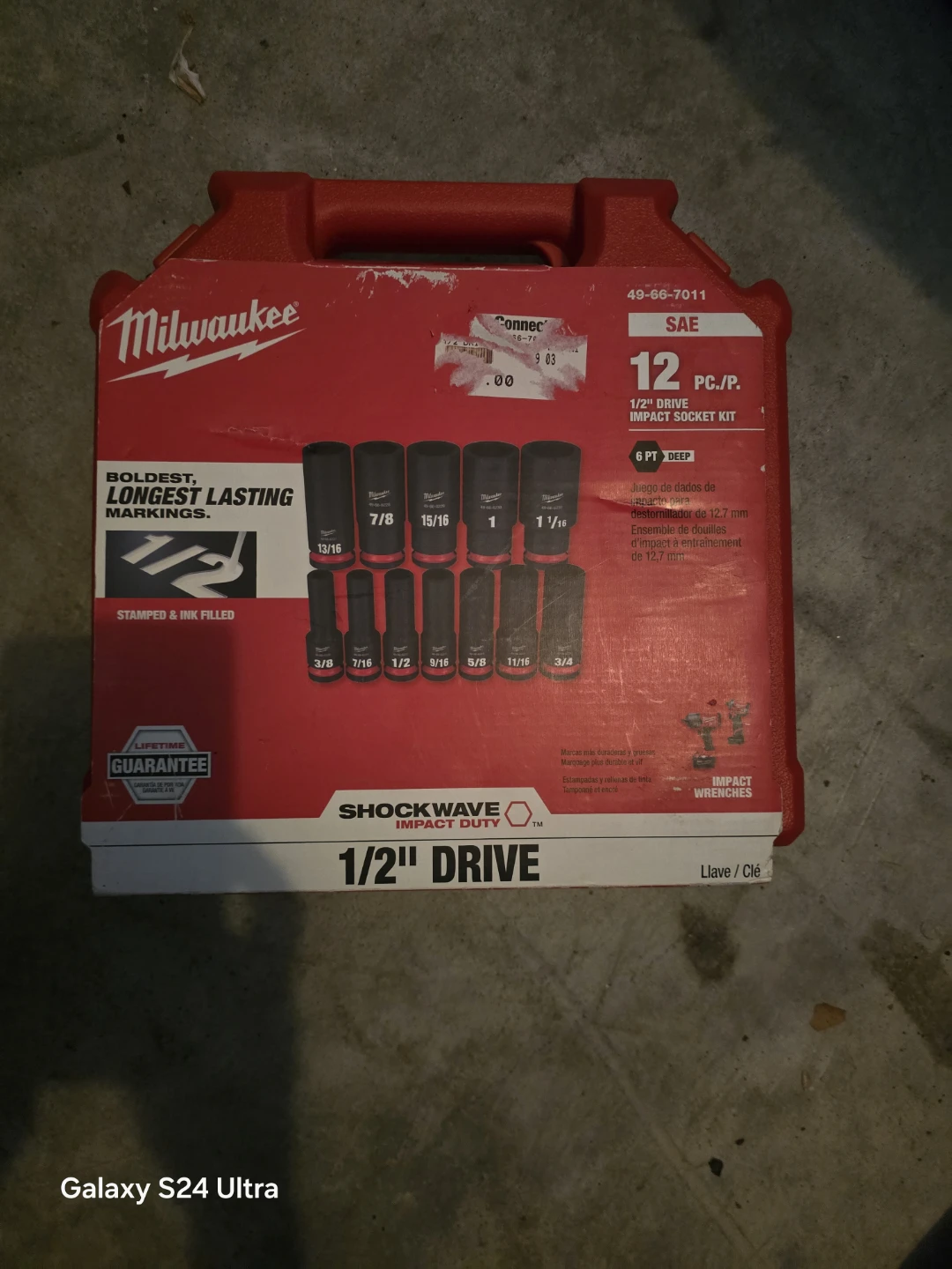 Milwaukee SHOCKWAVE 1/2-inch Drive SAE Deep Impact Socket Set