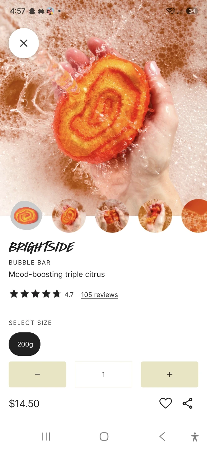 Lush Brightside Bubble Bar
