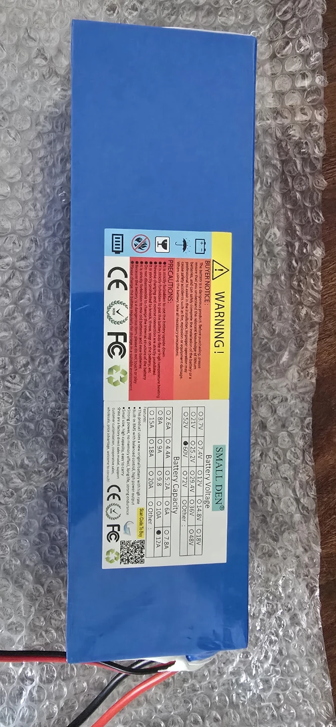 Small Den 60V 12A Lithium Battery - photo 3