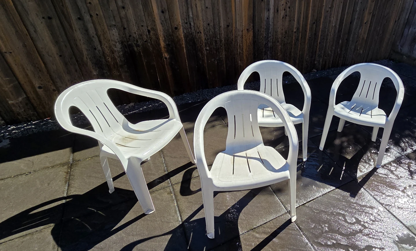 White Plastic Chair - Outdoor x4